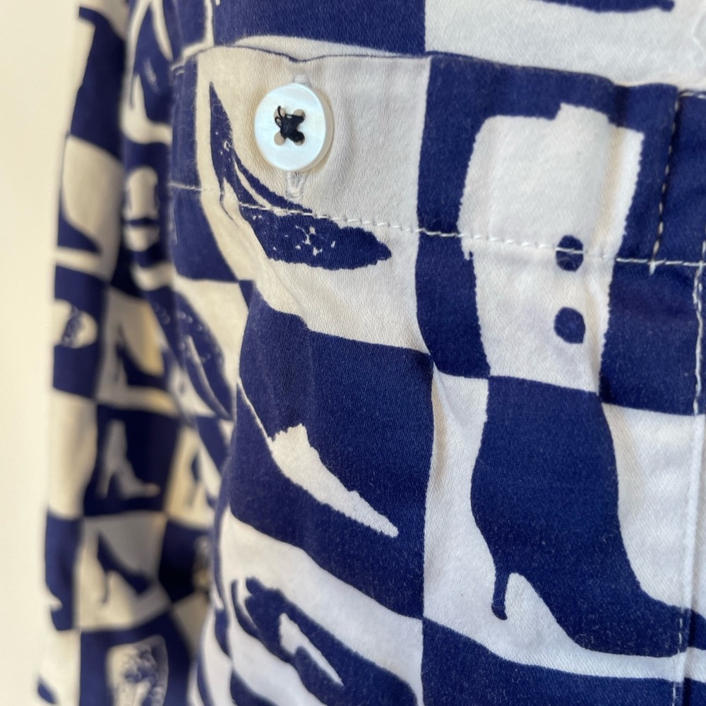 Tizzie Button-Down Tunic Top With Shoe And Boot D… - image 4